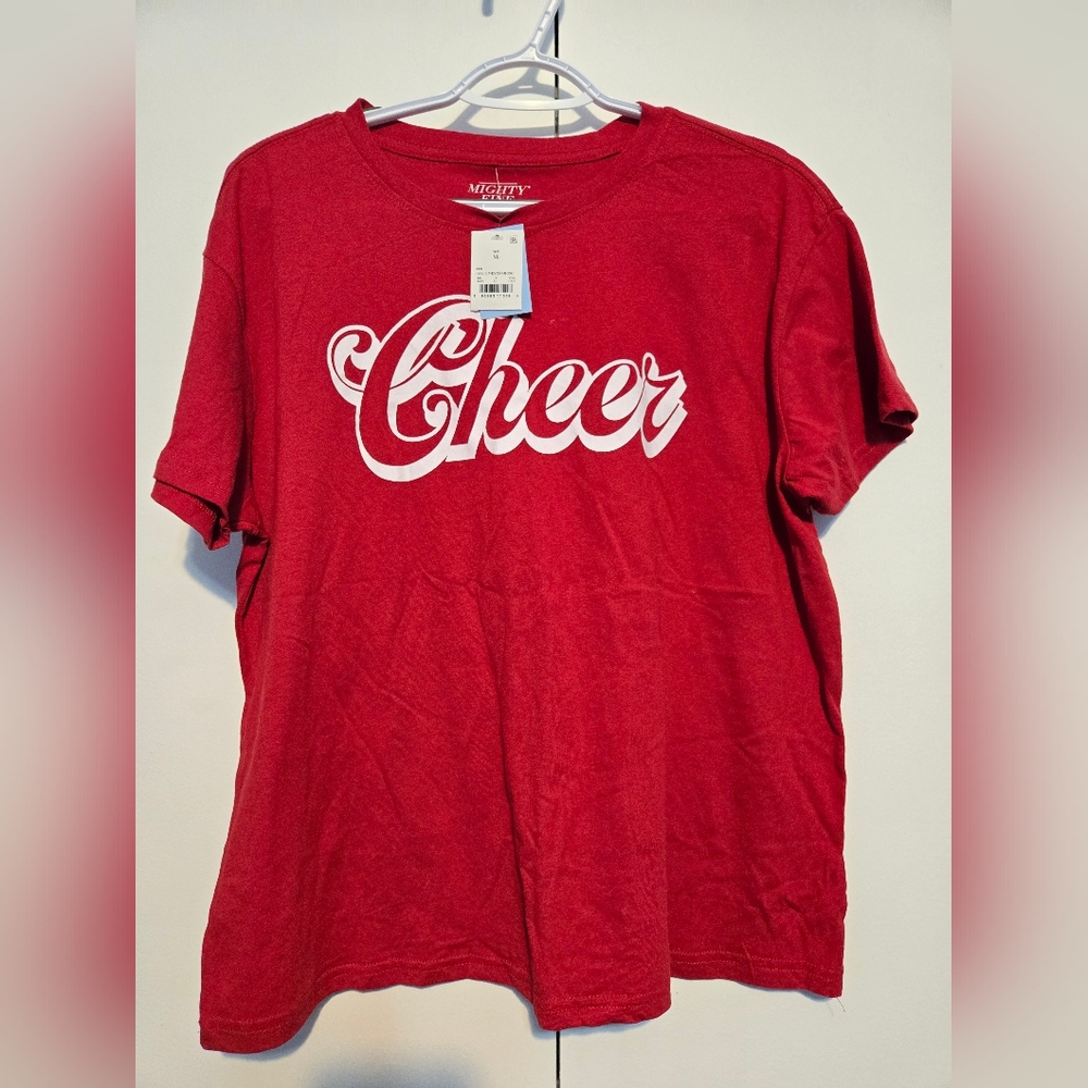 Mighty Fine Red Cheer Short Sleeve Tee‎